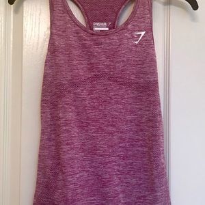Gymshark Seamless Tank.   Pink Marle size small